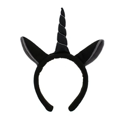 Image of Zac&#039;s Alter Ego Unisex Black Unicorn Headband for Adults and Children