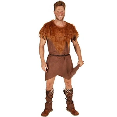 Image of dressforfun Men’s costume Stone Age Hunter Comfortable robe Fancy dress Includes belt and stylish leg warmers (S No. 301344)