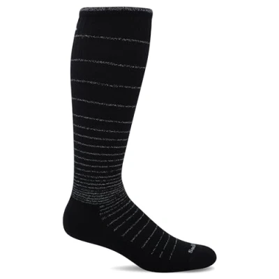 Image of Sockwell Women&#039;s Circulator Moderate Graduated Compression Sock, Black Sparkle M/L