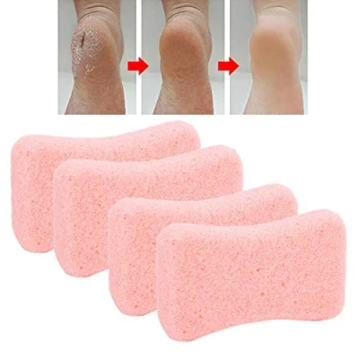 Image of Pumice Stone for feet Callus, Callus Peeling Stone, Foot Care Hard Skin Remove Pedicure Scrubber, Hands Body 4 Pieces(Pink)