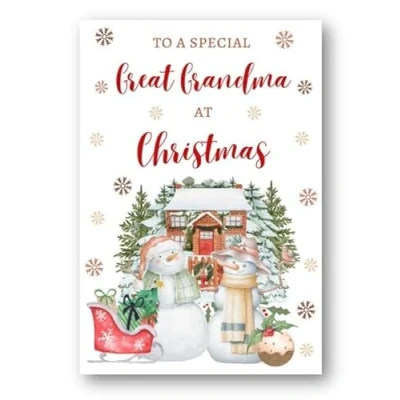 Image of Second Ave Great Grandma Christmas Snowmen Winter Xmas Holiday Festive Greetings Card