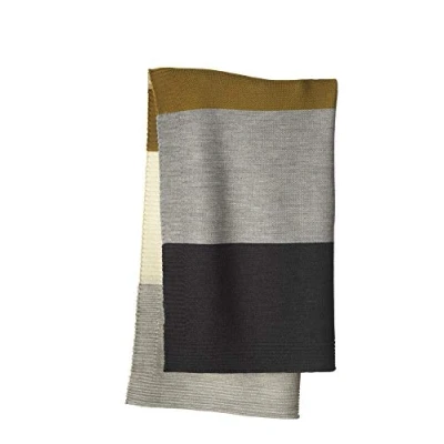 Image of Disana 100% Merino Wool Baby Blanket Knitted Cover Bed Stroller 100x80 cm Newborn 5113 (Gold/Grey)