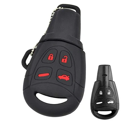 Image of Silicone Car Key Case Cover For 9 3 5 93 95 Remote Fob Shell Jacket Protector 2005 2012