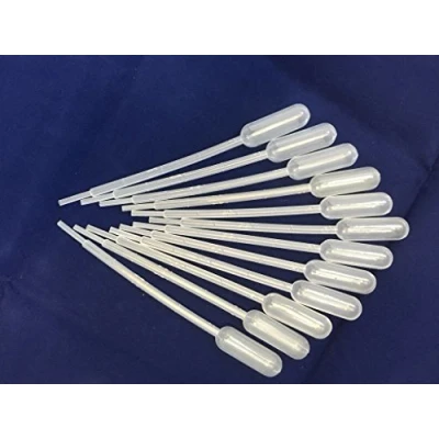 Image of 50 x 1ml Disposable Pasteur Pipettes (Graduated) Transfer Eye Dropper