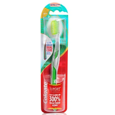 Image of Colgate Slim Soft Advanced, Ultra Manual Toothbrush For Adult, Multi Colour 1 Pc