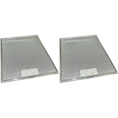 Image of Ufixt 2 x Cooker Hood Metal Mesh Grease Filter for Kitchen Extractor Fan Vent 283mm 380mm