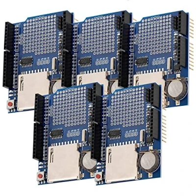 Image of AZDelivery 5 x Data Logging Recorder Shield Module with SD Card Interface compatible Arduino including E Book!