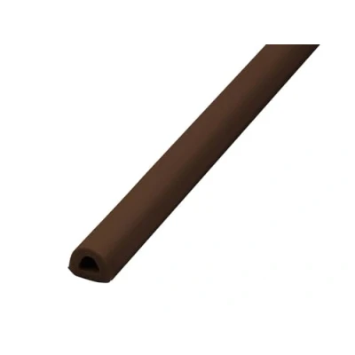 Image of Faithfull FAIDED97524B EPDM Draught Excluder D Profile Brown Strip, 24M 9 x 7.5mm