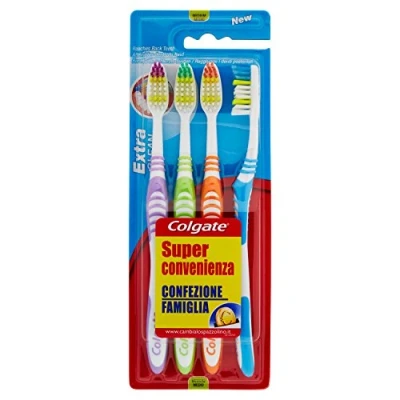 Image of Colgate Extra Clean Toothbrushes Medium Sized, 4 units