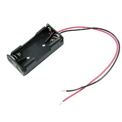 Image of AAA x 2 Open Battery Holder Box W/150mm Wires Leads