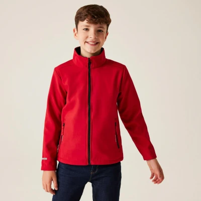 Image of Regatta Professional Kids&#039; Ablaze 2 Layer Softshell Classic Red/Black, Size: 5 6 Years