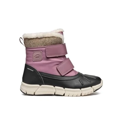 Image of Geox J FLEXYPER Girl B AB Snow Boot, DK Rose/Black, 5 UK
