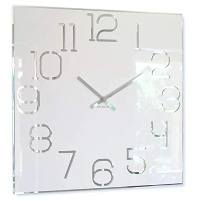 Image of FLEXISTYLE Wall Clock, Acrylic, White, 50 cm