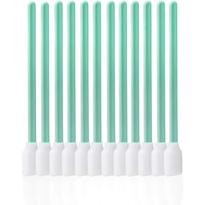 Image of Foam Tip Cleaning Swabs 100pcs 5.1&quot; Swabs, Square Rectangle Swab for Solvent Format Inkjet Printer Roland Optical Equipment