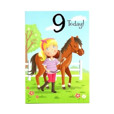Image of Birthday Card for Nine (9) Year Old Girl Free Post (UK)