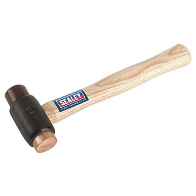 Image of Sealey Premier Copper/Rawhide Faced Hammer 1.5lb Hickory Shaft
