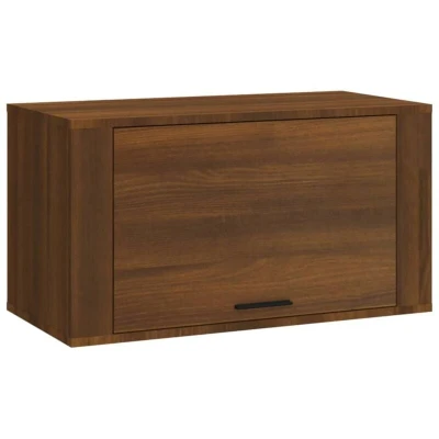 Image of vidaXL Wall mounted Shoe Cabinet Brown Oak 70x35x38 cm Solid Wood Pine