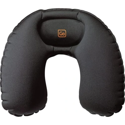 Image of Go Travel Compact Snoozer Inflatable Pillow Black Ref 776.101