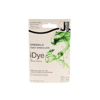 Image of Jaquard IDYE Emerald Fabric Dye for Natural Fabrics and Clothes No Mess Sachet