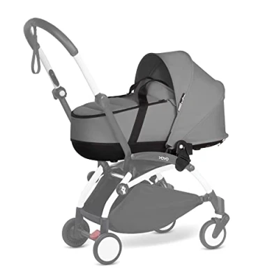 Image of Babyzen YOYO Bassinet, Grey Includes Thick Double Mattress, Ventilated Shell &amp; Hood Requires YOYO2 Frame (Sold Separately)