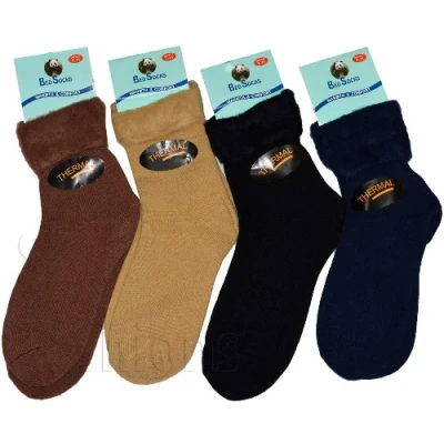 Image of Mens Bed Socks Super Soft Thermal Winter Lounge 3 Pairs Assorted Colours