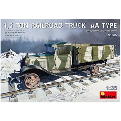 Image of Miniart MIN35265 1.5 Ton Railroad Truck AA Type Model Kit, Various