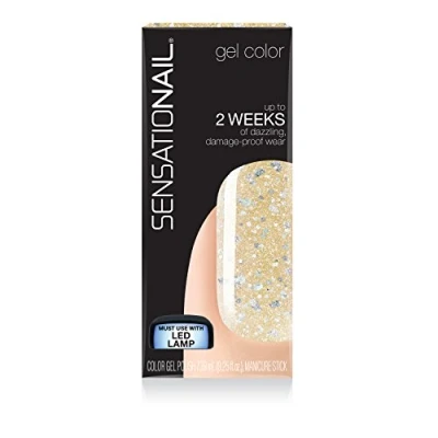 Image of Sensationail Gel Nail Polish, Silver Seduction, Glitter, 7.39ml At Home Polish