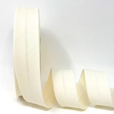 Image of Byetsa Ivory 30mm Polycotton Bias Binding, 25m Roll, Affordable