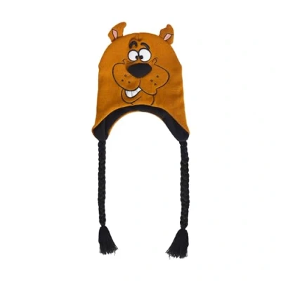 Image of Concept One Scooby Doo Beanie Hat, Peruvian Winter Knit Cap with 3D Ears and Tassels, Brown, Size, size