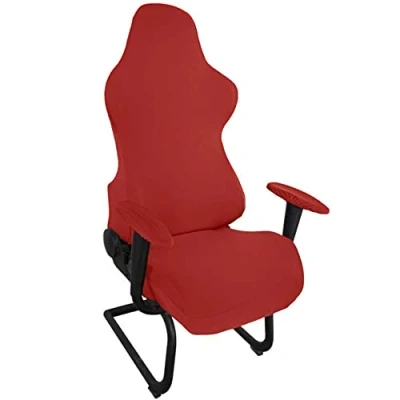 Image of Highdi Stretchable Gaming Chair Covers, Computer Office Cover Stretch High Back, Spandex Armchairs Protector for Racing Chairs, Game (one size,red)