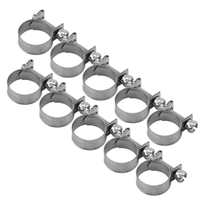 Image of Hose Clips Clamps Set 10Pcs Stainless Steel T Bolt Mini Fuel Line Pipe Clamp Clip Rustproof 6mm 20mm Optional Size(16 18Mm)