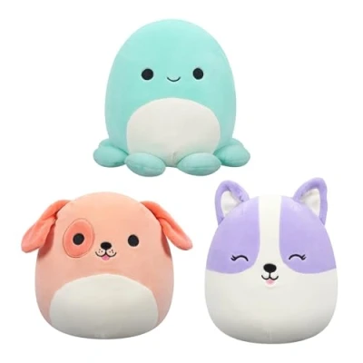 Image of Squishmallows Original 8 Inch Mystery Pack Small Sized Ultrasoft Plush Styles Will Vary in Surprise Box That Includes Three