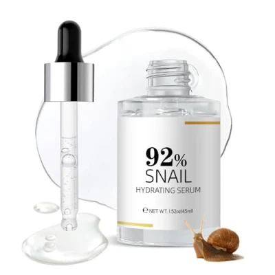 Image of snail Serum Hydration &amp; Moisture Boosting Facial Serum, Plump Repair Dry Skin, Skin Care Essence with Secretion for Dull Fine Lines 1.58fl.oz/45ml