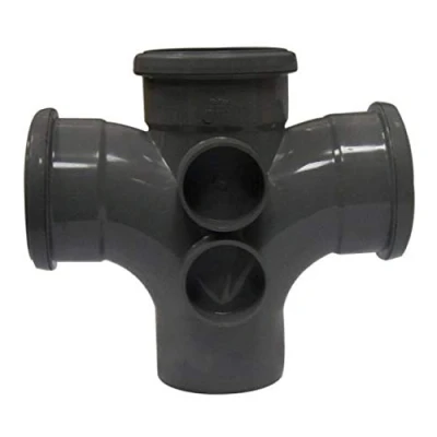 Image of FLOPLAST 110mm Soil Ring Seal 92.5 Degree Double Branch Grey