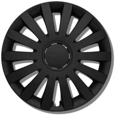 Image of ALBRECHT automotive 09694 Car Wheel Trims Wind 14 &quot; inches, 1 Set of 4 Units, Black