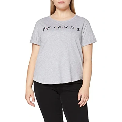 Image of Friends Women&#039;s Titles T Shirt, Grey Heather, Small