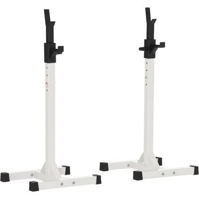 Image of HOMCOM Heavy Duty Weight Stand Bar Barbell Squat Power Rack, for Home, Gym