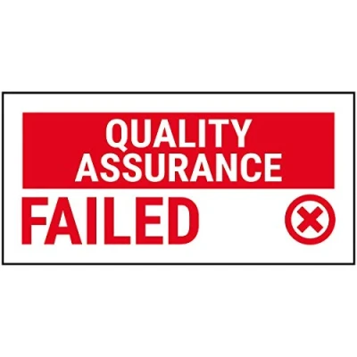 Image of V Safety Quality Assurance Failed Sticker 51x25mm (Roll of 250)