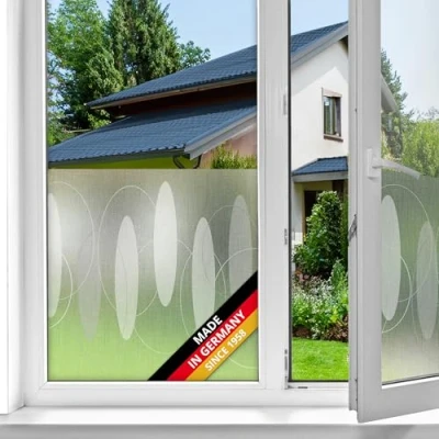 Image of d c fix window film privacy Findus static cling premium 45 cm x 1,5 m frosted glass sticker opaque for home, kitchen, bathroom &amp; office