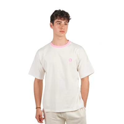 Image of Superb BeHappy SPRBCA 2204 Mens Oversized Short Sleeve T Shirt Pink Cotton Size X Large