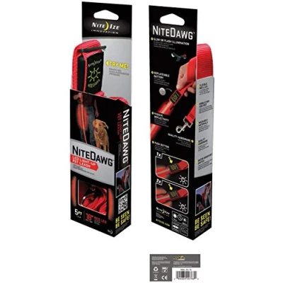 Image of Nite Ize Dawg LED Dog Leash Red