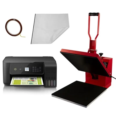 Image of MonsterShop PixMax T Shirt Sublimation Heat Press Machine 38cm x Clam Red