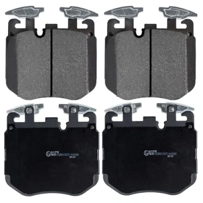 Image of 34106883510, 34106888459SK1, 34116874431, 34116889585 Brake pad set BLUE PRINT ADB114248 Front Axle prepared for wear indicator BMW: 8 Gran Coupe