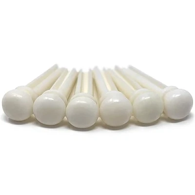 Image of Crosby Slotted Pure Bone Bridge Pins for 6 &amp; 12 String Acoustic Guitar