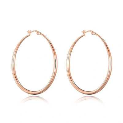Image of Philip Jones Rose Gold Plated 50mm Hoop Earrings