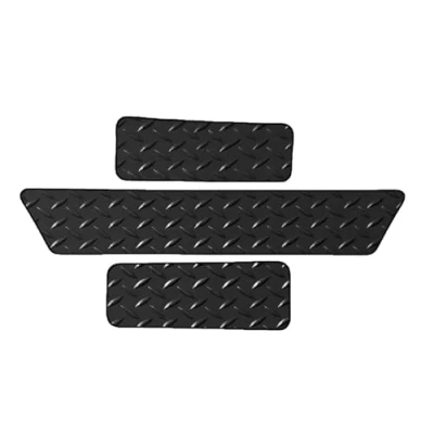Image of Lusso Floor Carpet Mats for Car Tailored/Compatible to Fit VW Transporter T5 T6 2003 + STEP ONLY Heavy Duty 3mm Rubber 3 Piece Set (Blue Edging)