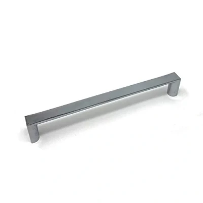 Image of 160mm Polished Chrome Square D Handle for Kitchen Cupboards Cabinets Drawers Furniture Bedroom Bathroom