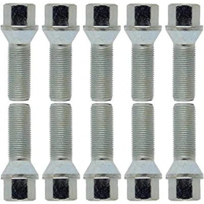Image of 10 Wheel Bolts Taper Collar Silver M14 x 1.5 32 mm