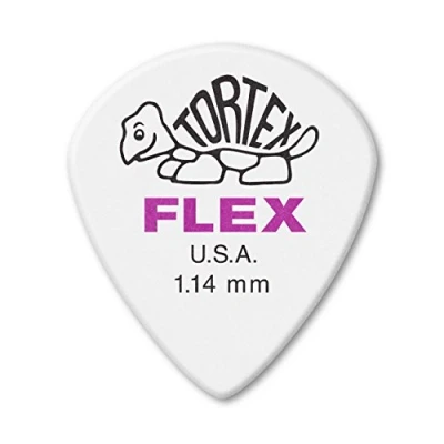 Image of Jim Dunlop 466P1.14 Tortex Flex Jazz III Xl Picks, 1.14 mm, Set of 12 Pieces, White