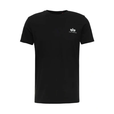 Image of Alpha Industries Men&#039;s Basic T Small Logo Shirt, Black